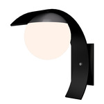 Sfera Hanging Wall Sconce - Matte Black / Frosted