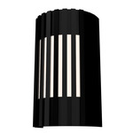 Ripado Curved Wall Sconce - Matte Black / White Acrylic