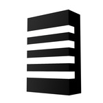 Clean Stripes Wall Sconce - Matte Black / White Acrylic