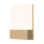 Clean Flowerpot Wall Sconce - Maple / White Acrylic