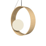 Sfera Hoop Pendant - Maple / Frosted