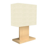 Clean Table Lamp - Maple / White Linen