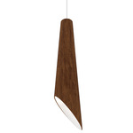 Conical Asymmetrical Pendant - Imbuia