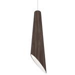 Conical Asymmetrical Pendant - American Walnut