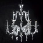 Neodimio Chandelier - Chrome / Transparent Crystal