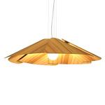 Fuchsia Wide Pendant - Teak