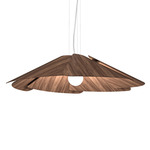 Fuchsia Wide Pendant - American Walnut