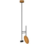 Dot Pendant - Matte Black / Teak