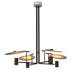 Dot Chandelier - Matte Black / White
