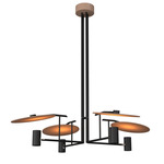 Dot Chandelier - Matte Black / Blonde Freijo