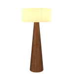 Conical Tapered Floor Lamp - Imbuia / White