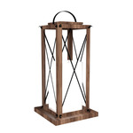 Lantern Floor Lamp - American Walnut / White Acrylic