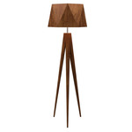 Faceted Tripod Floor Lamp - Imbuia