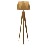 Faceted Tripod Floor Lamp - Blonde Freijo