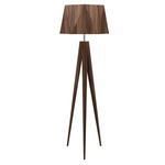 Faceted Tripod Floor Lamp - American Walnut