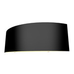 Clean Curved Horizontal Wall Sconce - Matte Black / White Acrylic
