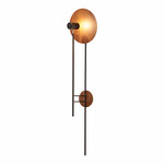 Dot Tall Wall Sconce - Matte Black / Blonde Freijo