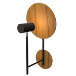 Dot Wall Sconce - Matte Black / Teak