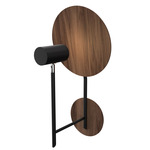 Dot Wall Sconce - Matte Black / American Walnut