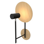 Dot Wall Sconce - Matte Black / Maple