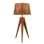 Faceted Tripod Table Lamp - Imbuia / Imbuia