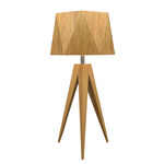 Faceted Tripod Table Lamp - Blonde Freijo / Blonde Freijo