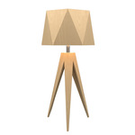 Faceted Tripod Table Lamp - Maple Wood / Maple