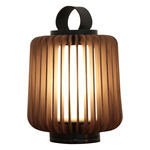 Stecche Di Legno Short Table Lamp - Black / Imbuia