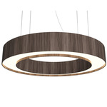 Cylindrical Ring Pendant - American Walnut / White Acrylic