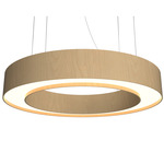 Cylindrical Ring Pendant - Maple / White Acrylic