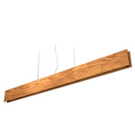 Clean Linear Plank Pendant - Imbuia / White Acrylic