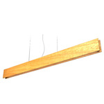 Clean Linear Plank Pendant - Blonde Freijo / White Acrylic