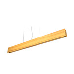 Clean Linear Plank Pendant - Teak / White Acrylic