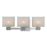 Hartsdale Bathroom Vanity Light - Polished Nickel / Clear / White