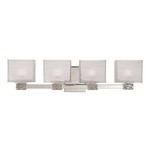 Hartsdale Bathroom Vanity Light - Polished Nickel / Clear / White