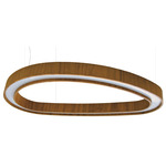 Organic Slim Pendant - Teak / White Acrylic