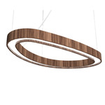 Organic Slim Pendant - American Walnut / White Acrylic