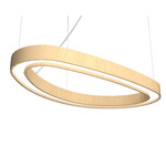 Organic Slim Pendant - Maple Wood / White Acrylic