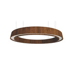 Cylindrical Slim Pendant - Imbuia / White Acrylic