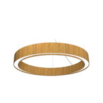 Cylindrical Slim Pendant - Blonde Freijo / White Acrylic