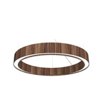 Cylindrical Slim Pendant - American Walnut / White Acrylic