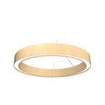 Cylindrical Slim Pendant - Maple Wood / White Acrylic