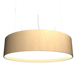 Cylindrical Large Pendant - Maple / White Acrylic