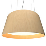 Conical Drum Pendant - Maple / White Acrylic