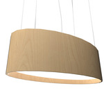 Oval Pendant - Maple / White Acrylic