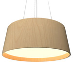 Conical Drum Pendant - Maple / White Acrylic