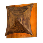 Faceted Diamond Wall Sconce - Imbuia