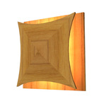 Faceted Diamond Wall Sconce - Teak