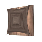 Faceted Diamond Wall Sconce - American Walnut