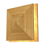 Faceted Square Wall Sconce - Blonde Freijo